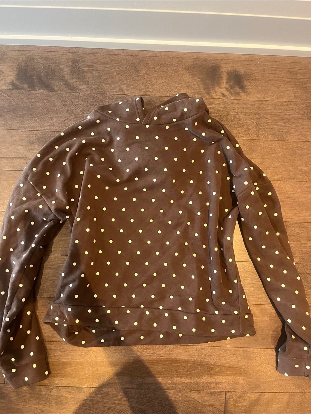 Edikted Brown Polka Dot Pullover Hoodie
